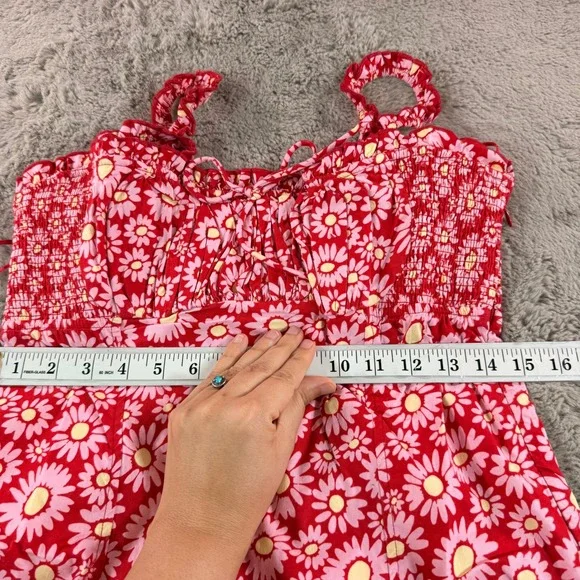 NWT Free People Lucinda Printed Midi Dress CottageFloral Smocked Size L Sun Boho - Picture 12 of 16